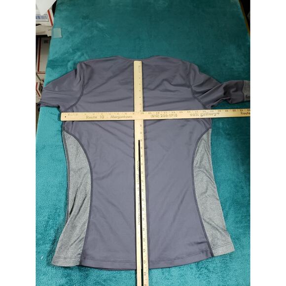 Asics Top Size Large Womens Gray Performance Athletic Ladies Motion Dry Logo - Picture 6 of 8